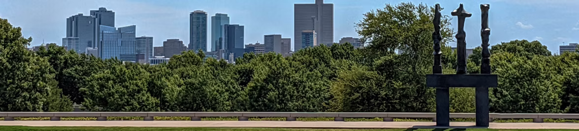 Public Art Tours in Fort Worth Public Art Tours with a view of downtown Fort Worth